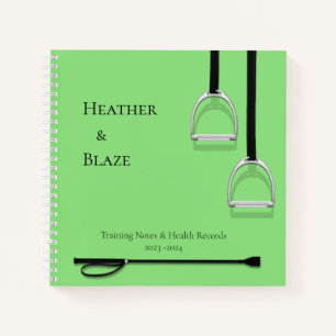 Cuaderno Stirrup Irons & Rip Crop Lime Square Ecuestres