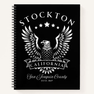 Cuaderno Stockton Condado de San Joaquín California Vintage