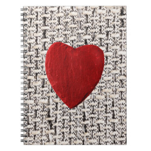 Cuaderno Stoffhintergrund mit Herz