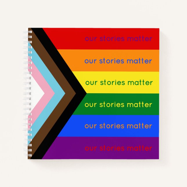 Cuaderno Stories Matter Intersectional Pride Flag Rainbow (Anverso)
