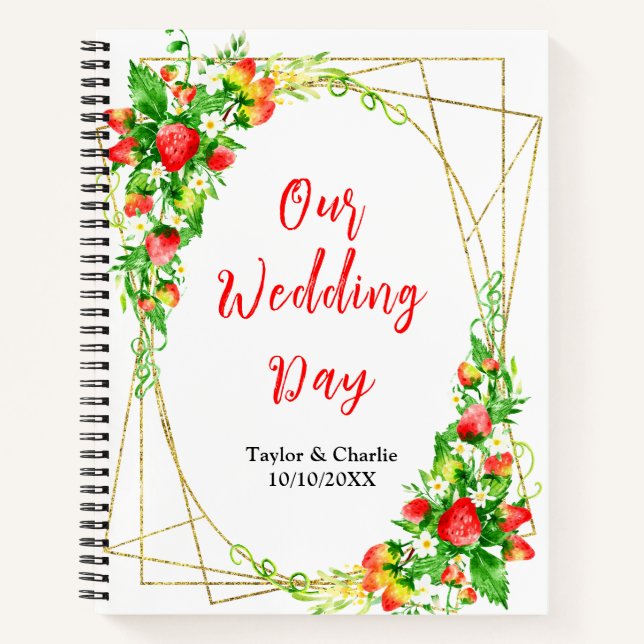 Cuaderno Strawberries and Daisies Wedding Planner (Anverso)