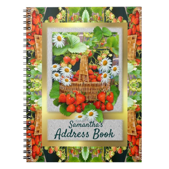 Cuaderno Strawberry Basket Customized Address Book (Frente)