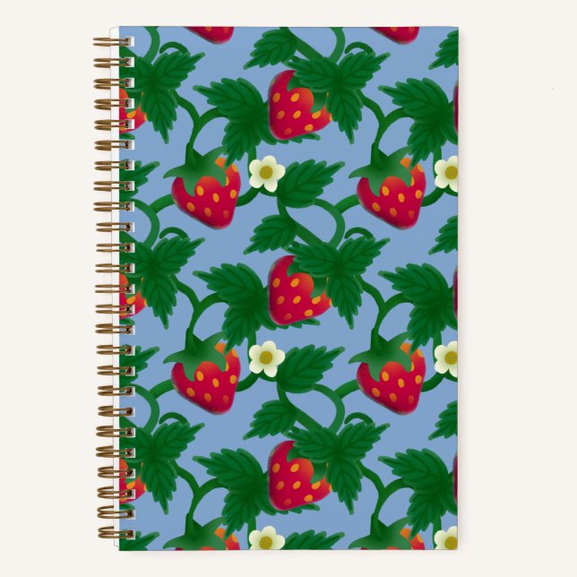Cuaderno Strawberry Blue (Anverso)
