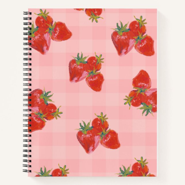 Cuaderno Strawberry Fields | Estética de Frutas Ad (Anverso)