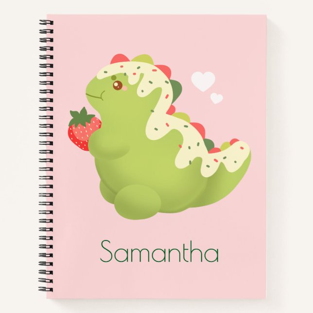 Cuaderno Strawberry Matcha Dinosaur  (Anverso)