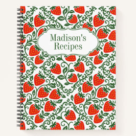 Cuaderno Strawberry Rustic Farmhouse French Country Recipe