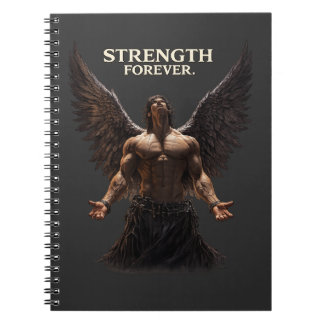 Cuaderno Strength Forever Dark Angel Design – Motivational 