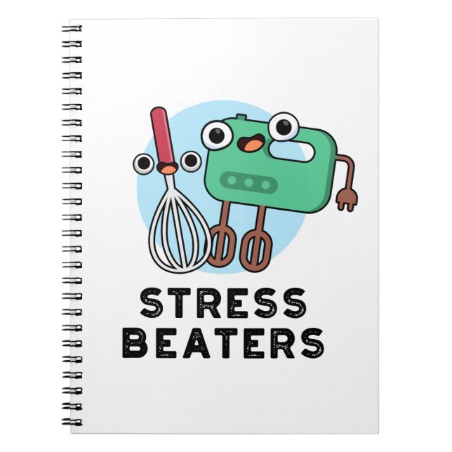 Cuaderno Stress Beaters Funny Baking Whisk Pun (Frente)