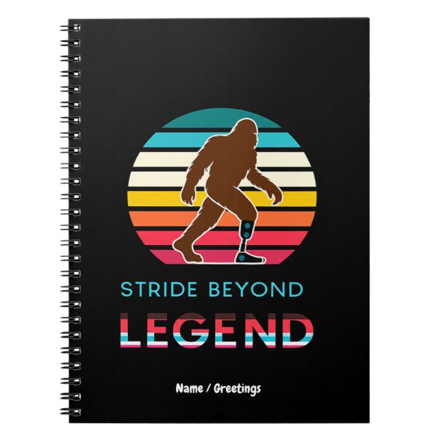 Cuaderno Stride Beyond Legend Sasquatch Amputee Vintage  (Frente)