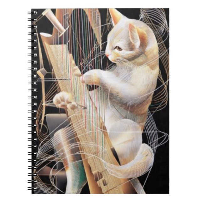Cuaderno Strings of Imagination – Surreal Cat Notebook (Frente)