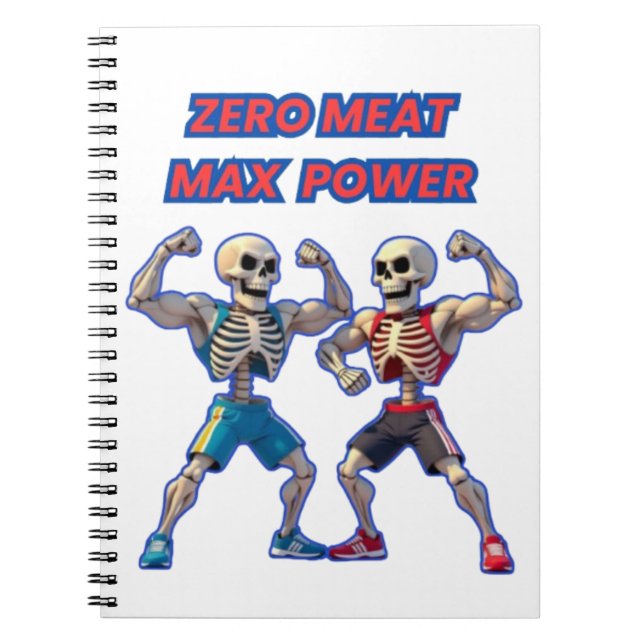 Cuaderno Strong to the Bone – Funny Skeleton Muscle Design (Frente)