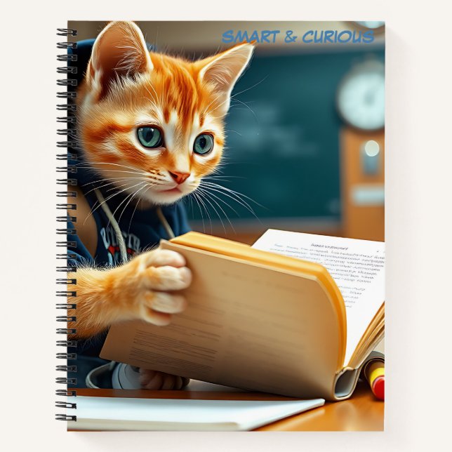 Cuaderno 📚 Study Buddy Kitten - Adorable Scholar Notebook (Anverso)