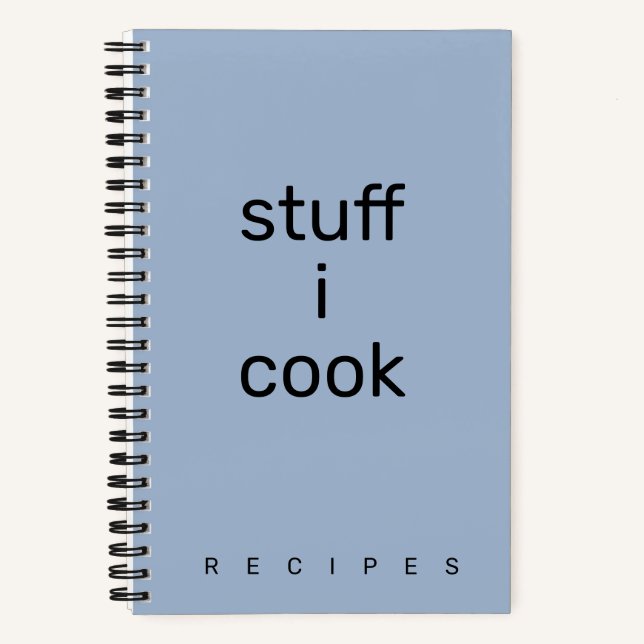 Cuaderno Stuff I Cook recipe book (Anverso)