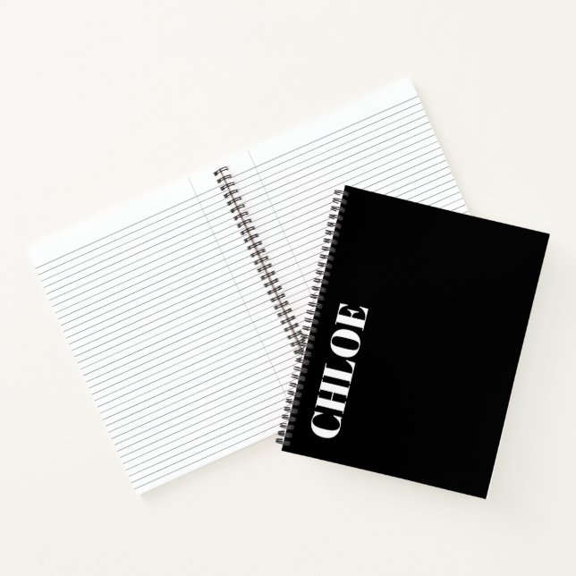 Cuaderno Stylish Customizable Personalized Name Gift  (Interior)