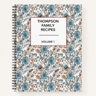 Cuaderno Stylish Floral Neutrals Personalized Recipe