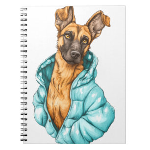 Cuaderno Stylish Notebook with Dog in Jacket