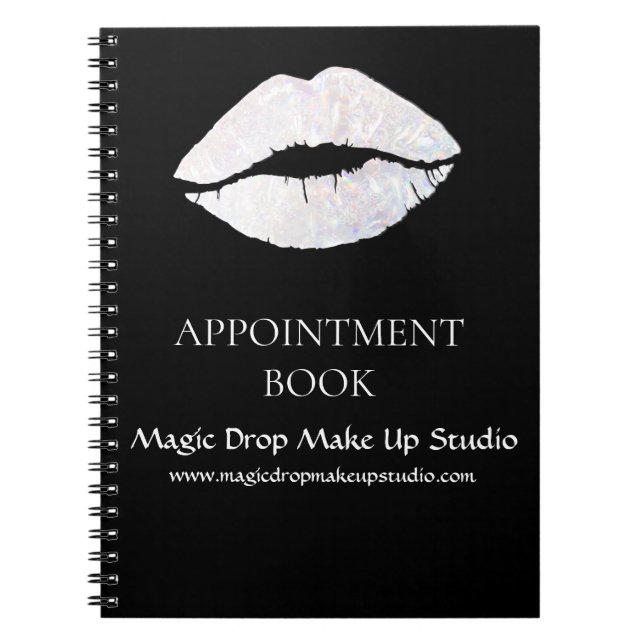 Cuaderno Stylish Sparkle Lip Make Up Artist  Appointment  (Frente)