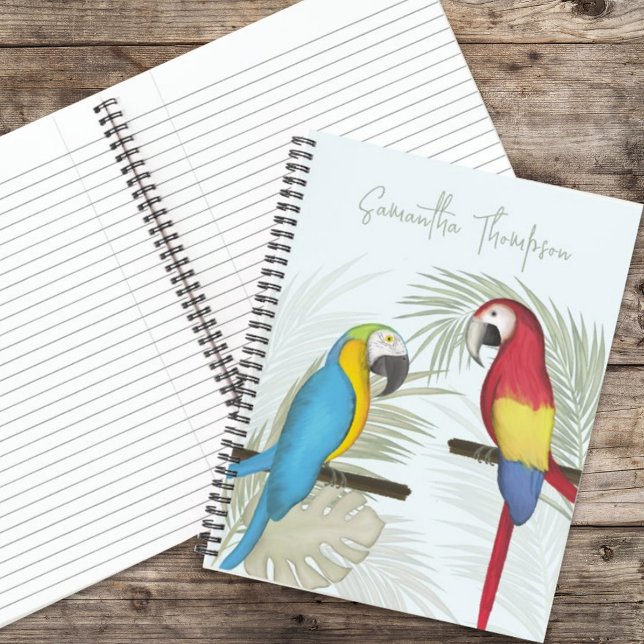 Cuaderno Stylish Tropical Birds Cute Trendy Calligraphy (Subido por el creador)