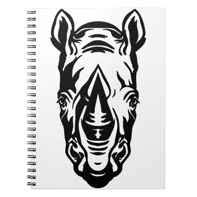 Cuaderno Stylized portrait of Rhinoceros (Frente)