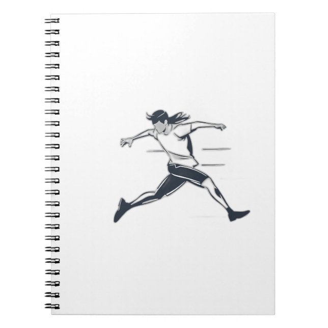 Cuaderno Stylized Silhouette of a Person Running Fast (Frente)
