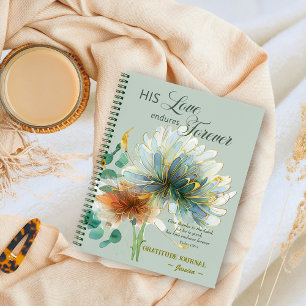 Cuaderno Su amor perdura para siempre la escritura verde