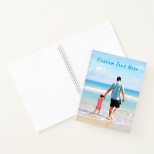Cuaderno Su bloc de fotos con nombre de texto Personalizado