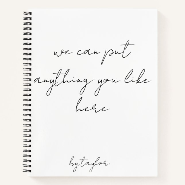 Cuaderno Su bloc de notas personalizado de palabras (Anverso)