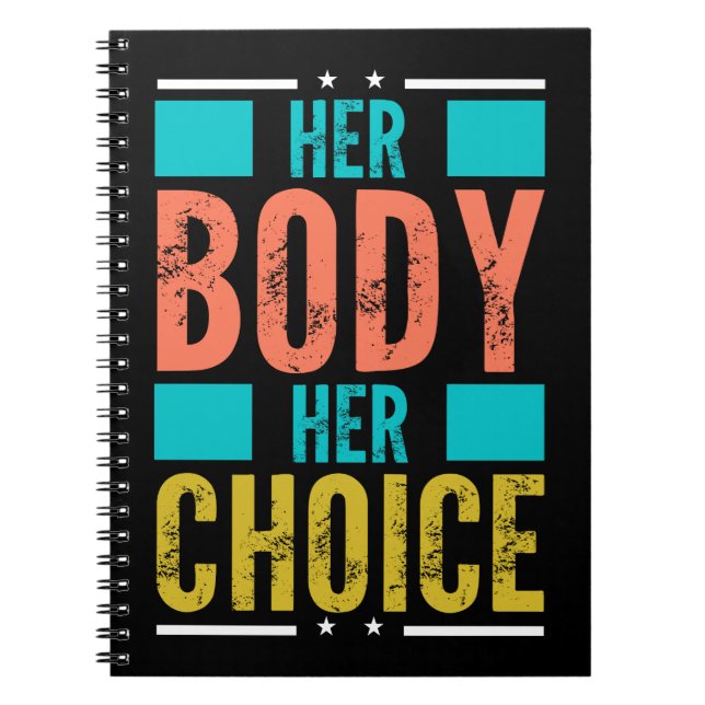 Cuaderno Su cuerpo, su elección, le permite elegir el apoyo (Frente)