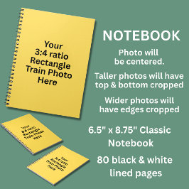 Cuaderno Su foto del tren