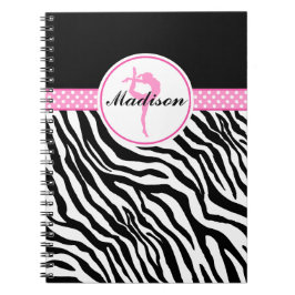Cuaderno Su gimnasia conocida del estampado de zebra con