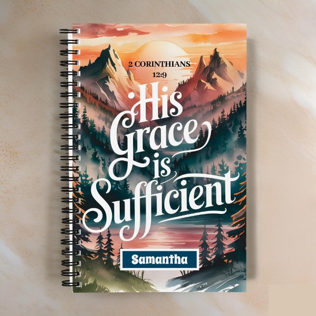 Cuaderno Su gracia es suficiente para el periódico de mujer (Subido por el creador)