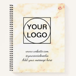 Cuaderno Su logotipo aquí blanco simple MÁRMOL DE PINTURA m