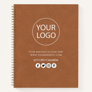Cuaderno Su logotipo comercial y cuero de marca de la compa