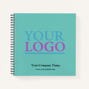Cuaderno Su Logotipo, Nombre de Empresa, Sitio Web & Info P