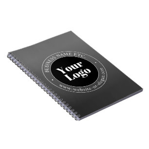 Cuaderno Su logotipo o diseño de negocio y texto editable