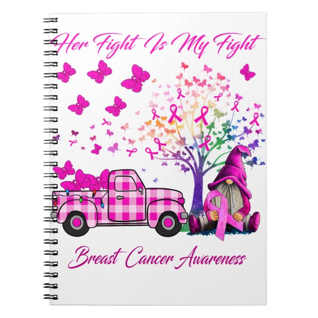 Cuaderno Su lucha es mi árbol de cáncer de mama (Frente)