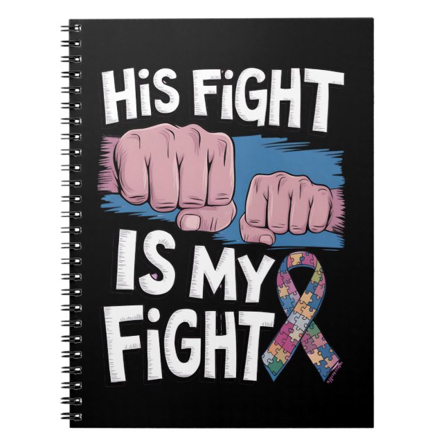 Cuaderno Su lucha es mi lucha Apoya la conciencia del autis (Frente)