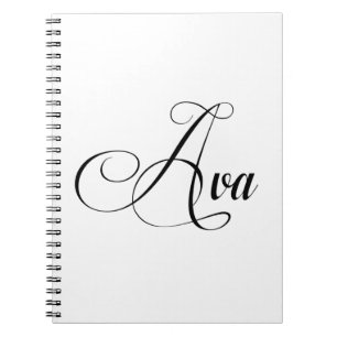 Cuaderno Su Nombre Es Ava Calligraphy