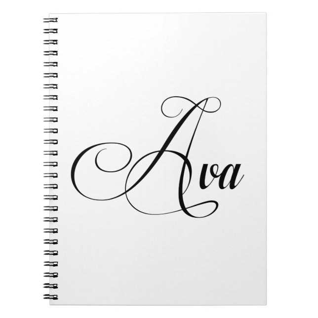 Cuaderno Su Nombre Es Ava Calligraphy (Frente)