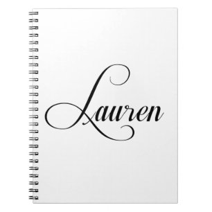 Cuaderno Su Nombre Es Lauren Calligraphy