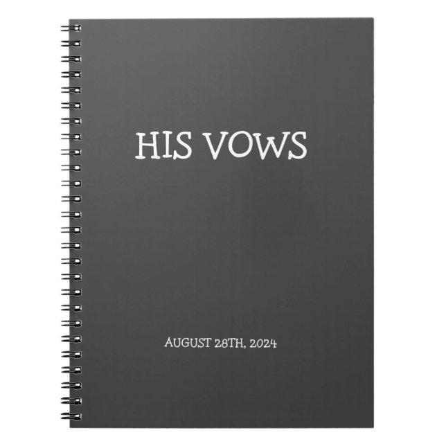 CUADERNO SU NOTEBOOK DE VOWS (Frente)