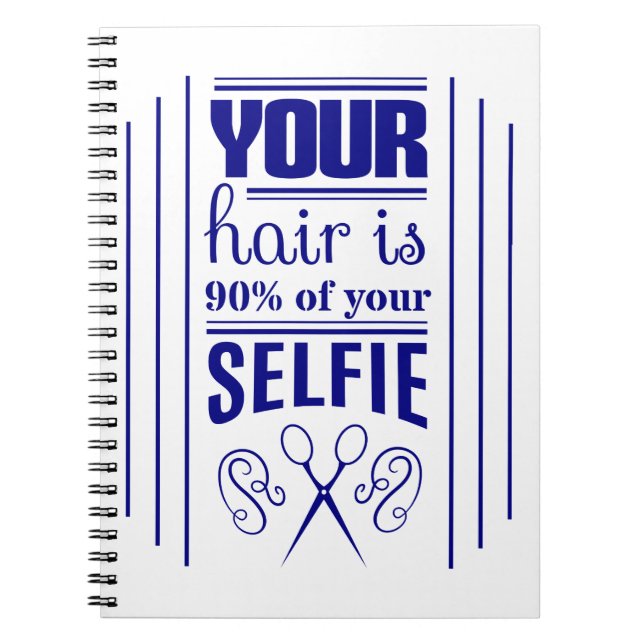 Cuaderno Su pelo es el 90% de su Selfie (Frente)