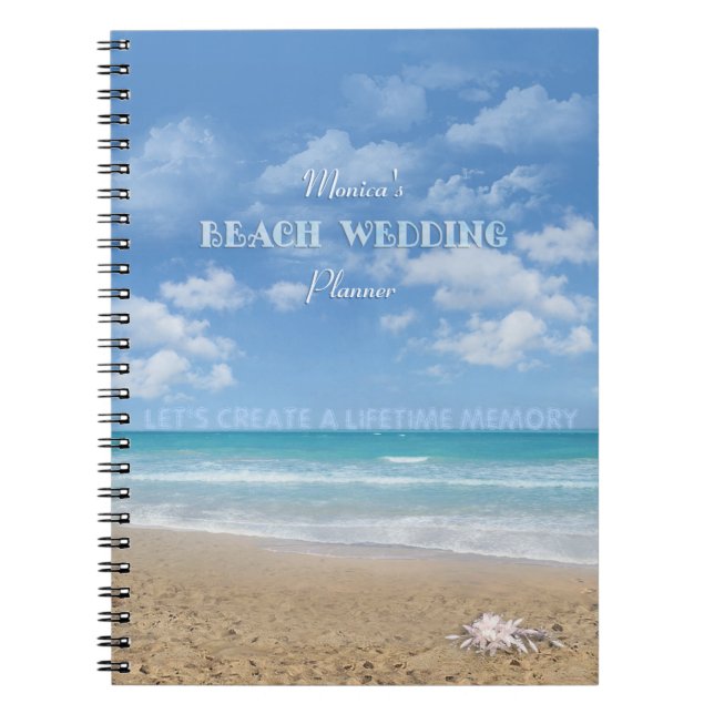 Cuaderno Su planificador de bodas de playa personal  (Frente)