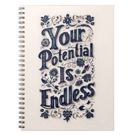 Cuaderno Su Potencial Es Un Fondo Beige Interminable