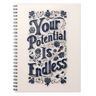 Cuaderno Su Potencial Es Un Fondo Beige Interminable