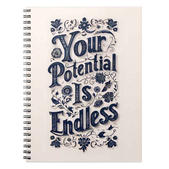 Cuaderno Su Potencial Es Un Fondo Beige Interminable (Frente)