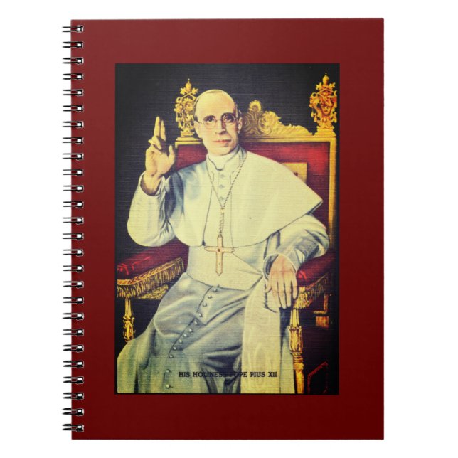 Cuaderno Su Santidad el Papa Pío XII - Iglesia Católica (Frente)