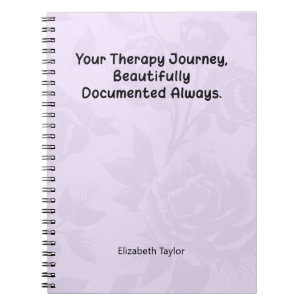 Cuaderno Su viaje de terapia, bellamente documentado