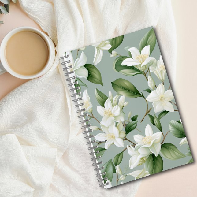 Cuaderno Suave elegancia floral de jazmín (Subido por el creador)
