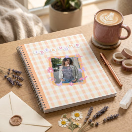 Cuaderno Suave Pastel Naranja Rosa Púrpura Foto Personaliza